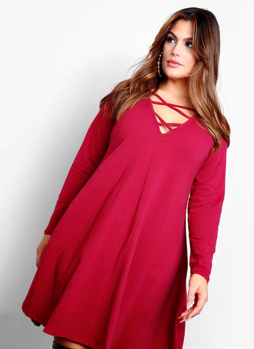 Catch Up Shift Cotton Mini Dress