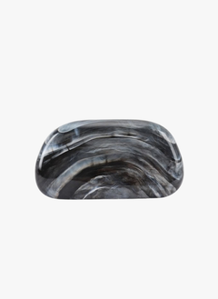 Marble Tonal Handle Box Clutch