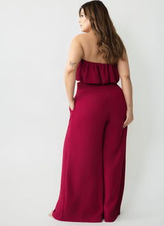 Helly Ultra Wide Leg Pants w. Elastic Waistline