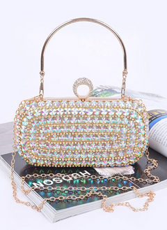 Crystal Iconic Convertible Box Clutch