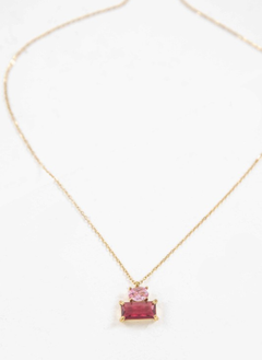 Pink Stone Dainty Necklace