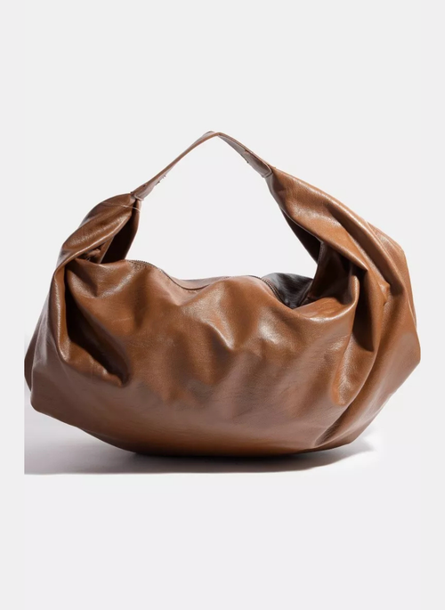Fame Simple Faux Leather Hobo Shoulder Bag