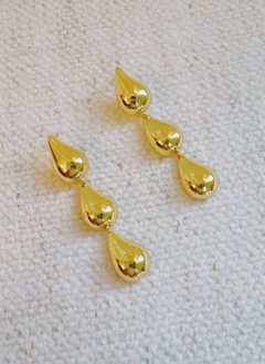Triple Teardrop Cascade Earrings