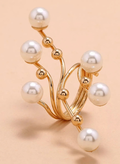Alloy Pearl Bypass Ring