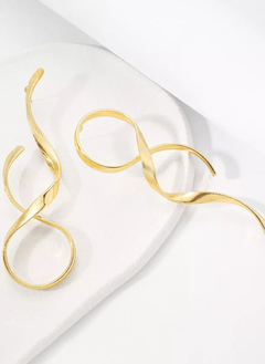 Alloy Spiral Drop Earrings