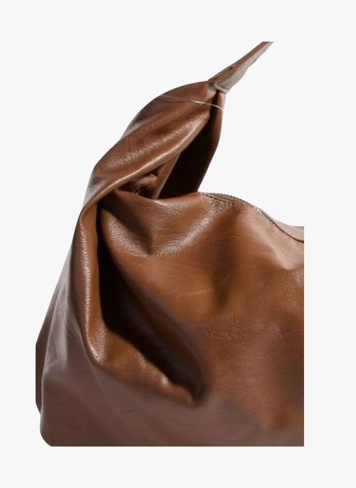 Fame Simple Faux Leather Hobo Shoulder Bag