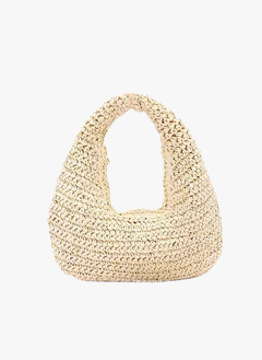 Faux Straw Summer Hobo Bag