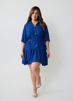 June Flutter Hem A-Line Mini Dress