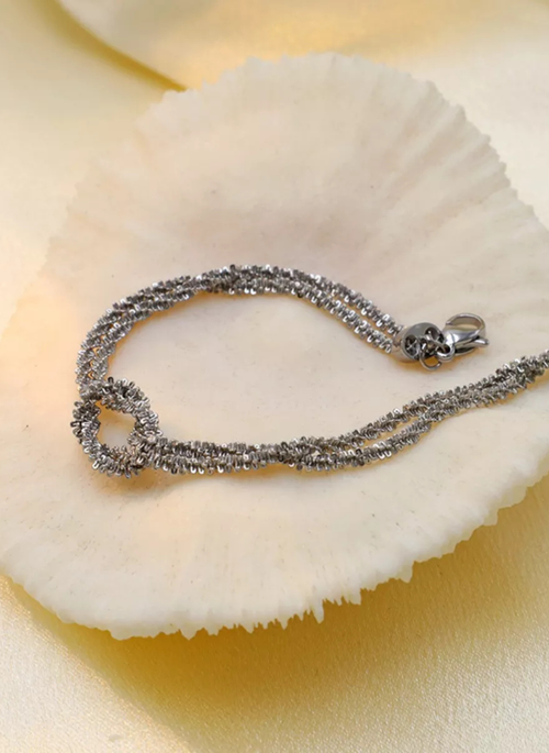 Stainless Steel Twisted Chain Bracelet
