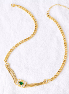 18K Gold-Plated Geometric Necklace