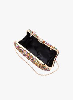 Druzy Stone Iconic Box Clutch Bag
