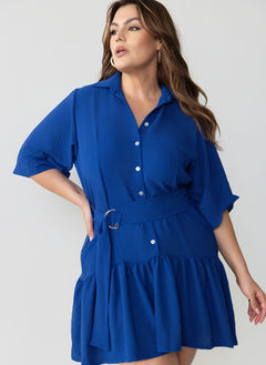 June Flutter Hem A-Line Mini Dress