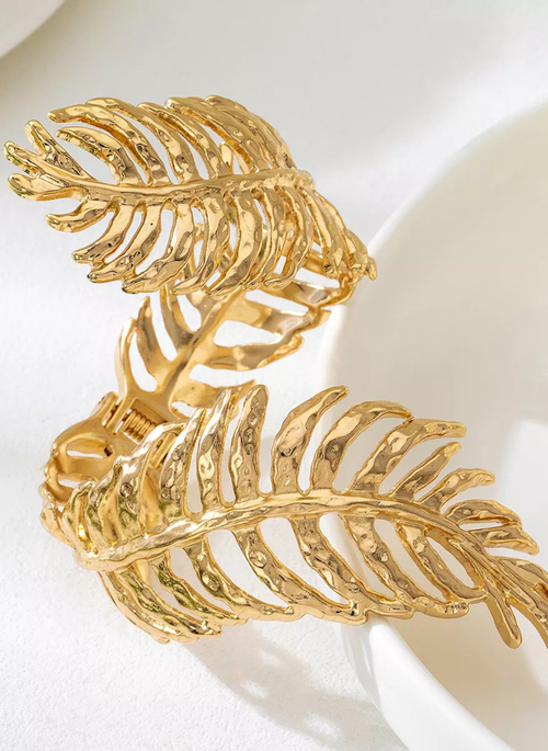 18K Gold-Plated Alloy Leaf Bracelet