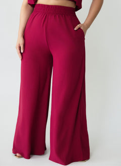 Helly Ultra Wide Leg Pants w. Elastic Waistline