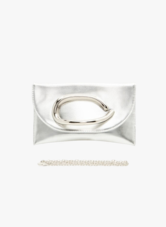 Metal Handle Iconic Envelope Clutch Bag
