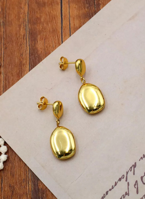 18K Gold-Plated Drop Earrings