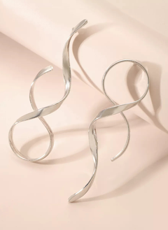 Alloy Spiral Drop Earrings