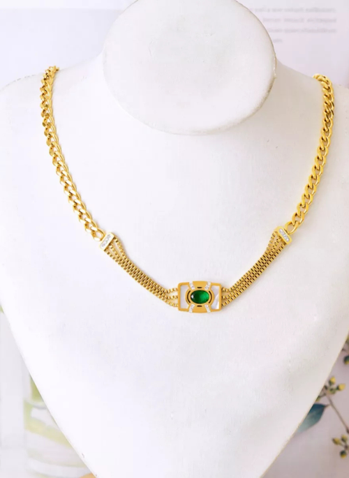 18K Gold-Plated Geometric Necklace