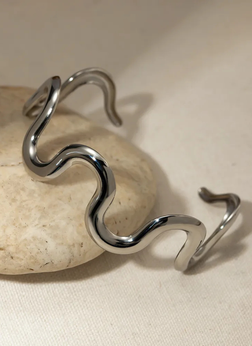 Stainless Steel Wave Shape Bracelet