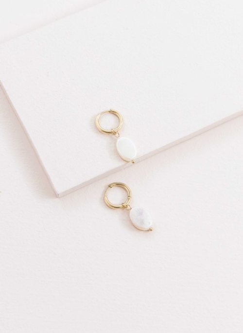 Pearly Hoop Earrings