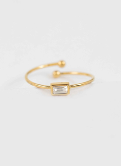 Rectangle Charm Adjustable Ring