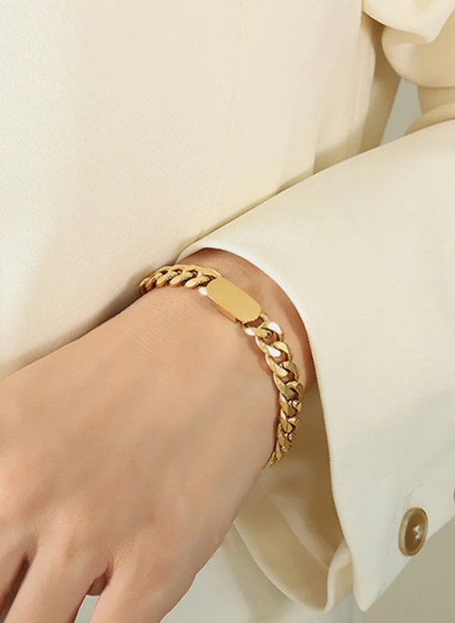18K Gold-Plated Titanium Steel Bracelet