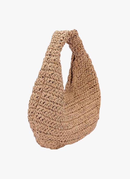 Faux Straw Summer Hobo Bag