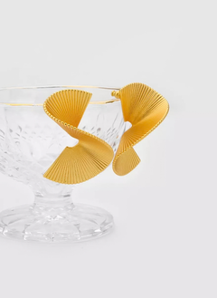 18K Gold-Plated Copper Fan-Shaped Earrings