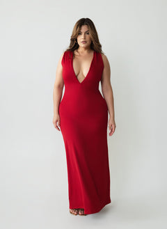 Casey Plunge Neckline Bodycon Maxi Dress