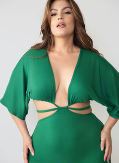 Renata Plunge Neckline Maxi Dress