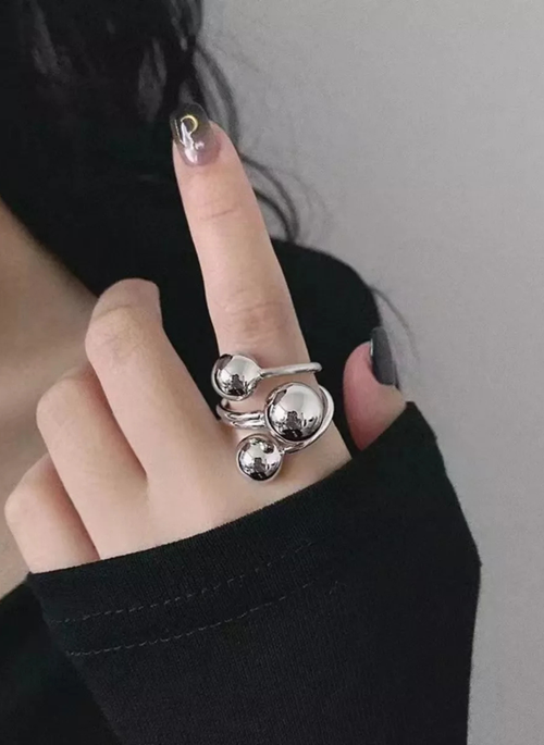 Multi Layered Ball Ring
