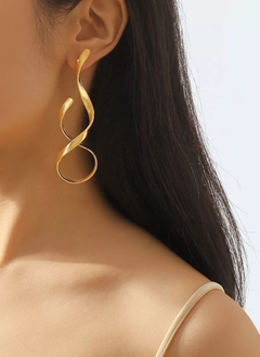 Alloy Spiral Drop Earrings