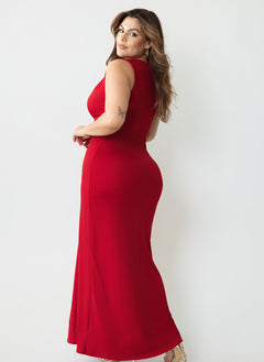 Casey Plunge Neckline Bodycon Maxi Dress