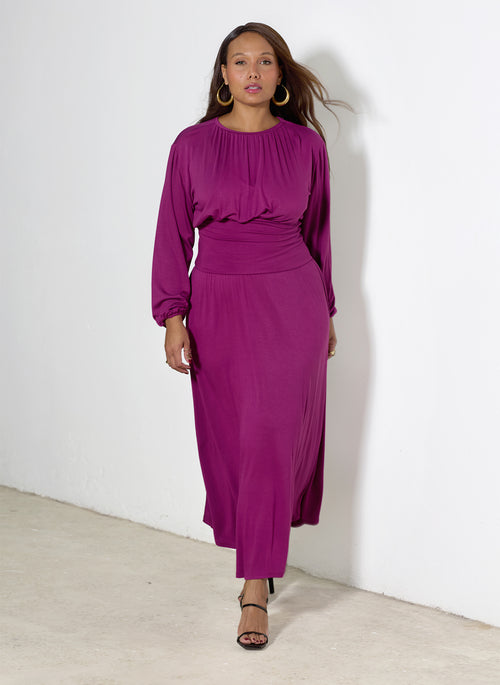 April Drop Waist Jersey Maxi Dress