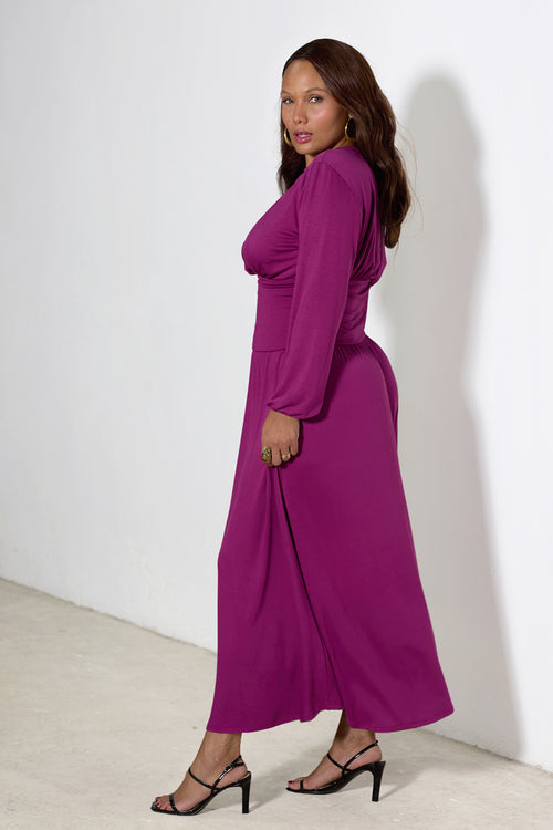 April Drop Waist Jersey Maxi Dress