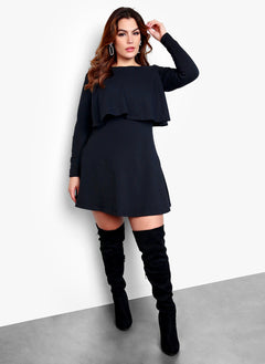 Back Off Ruffled A-Line Mini Dress