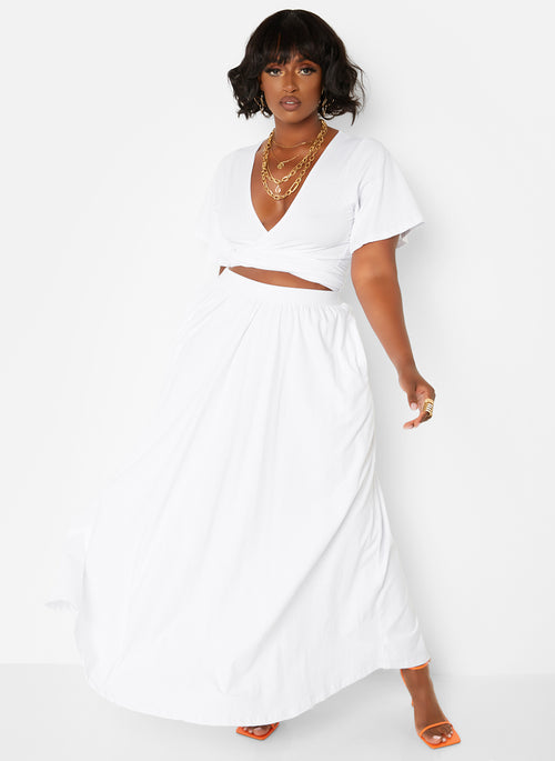 Big Risk Wrap Around Kimono Crop Top