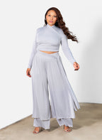 Claire Double Layered Wide Leg Pants