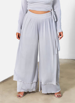 Claire Double Layered Wide Leg Pants