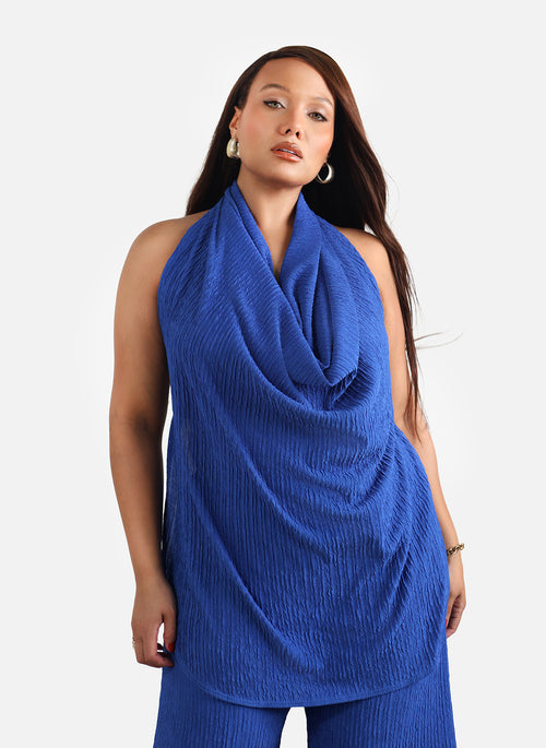 Deborah Cowl Neck Halter Top