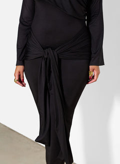 Esther Draped Jersey Maxi Dress