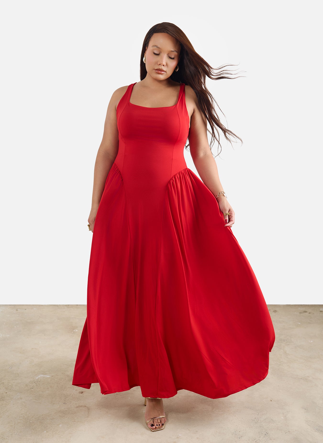 white christmas dresses Elizabeth Princess Cut Maxi Dress – REBDOLLS