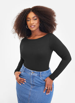 Essential Boat Neck Long Sleeve Bodysuit