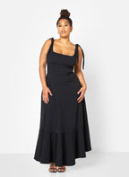 Evelyn Peasant Style Skater Maxi Dress