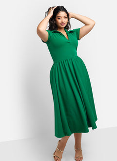 Faye Midi Skater Dress W. Pockets