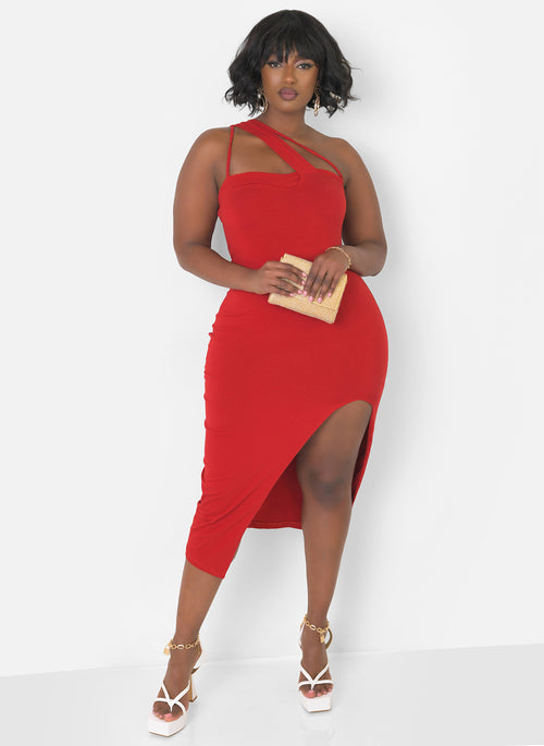 Get In Caged Bodycon Midi Dress