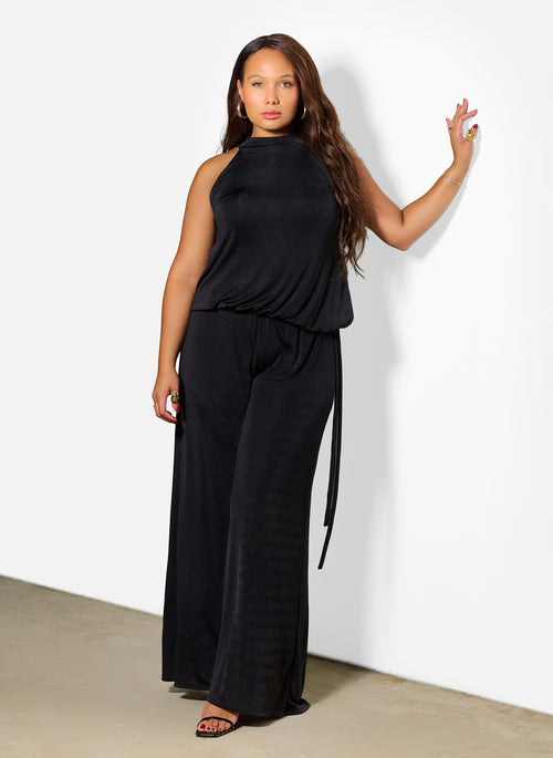 Isabel Slinky Longline High Neck Top