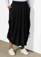 Kayla Ruched A-Line Midi Skirt