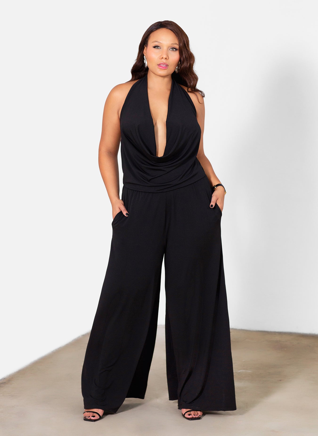 Kennedy Cowl Neck Jumpsuit – REBDOLLS
