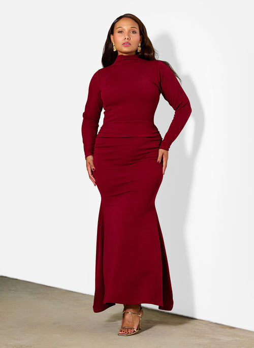 Lorena Ruched Jersey Gown